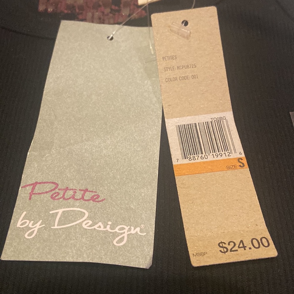 NWT DKNY Black Tank Top Size Small Petite - Picture 3 of 7